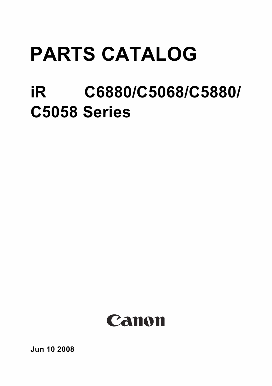 Canon imageRUNNER-ADVANCE-iR C5068 C6800 C5880 C5058 Parts Manual-1